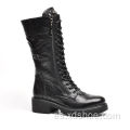 Bota de montar de piel de vaca Wild Wrikle para mujer